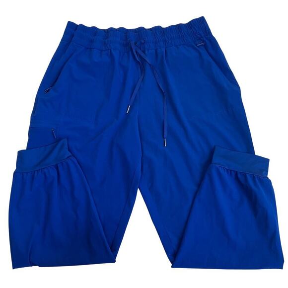 Chico’s Zenergy Woven Jogger Pant Imperial Blue Cargo Pockets Lightweight Casual - Picture 6 of 16